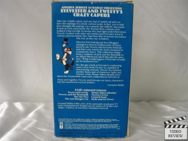 Sylvester and Tweetys Crazy Capers VHS Golden Jubilee  