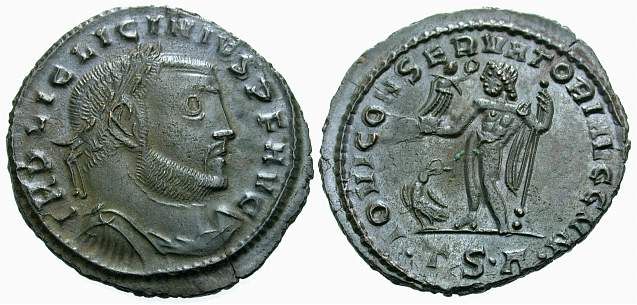 LICINIUS I. Æ 25mm. Thessalonica mint. Jupiter  