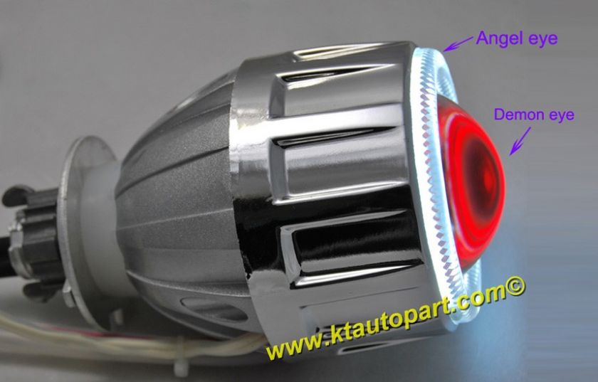 Motorcycle HID Bi Xenon Projector KT MT5 55W Blue Halo Eye+ Red Devil 