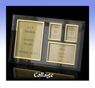 Flat Bevelled Glass Multiple Gilt Photo Frame.ST421  