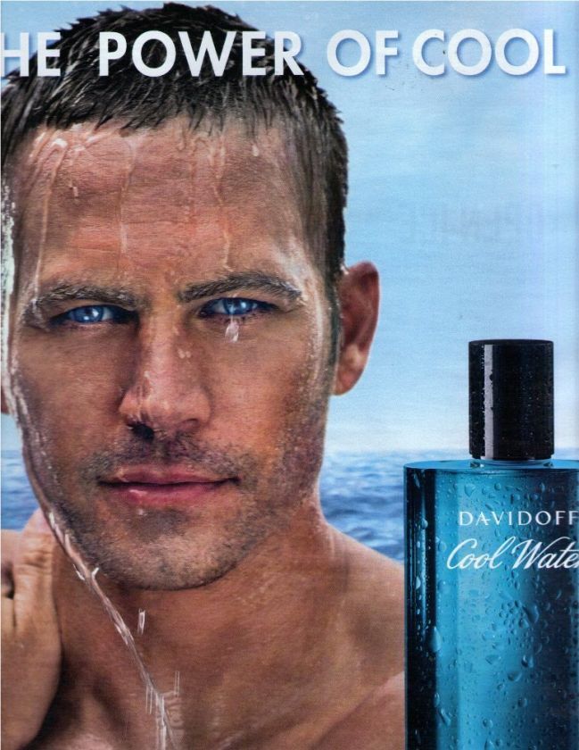 PAUL WALKER   Cool Water    2011 Magazine Print Ad /m  