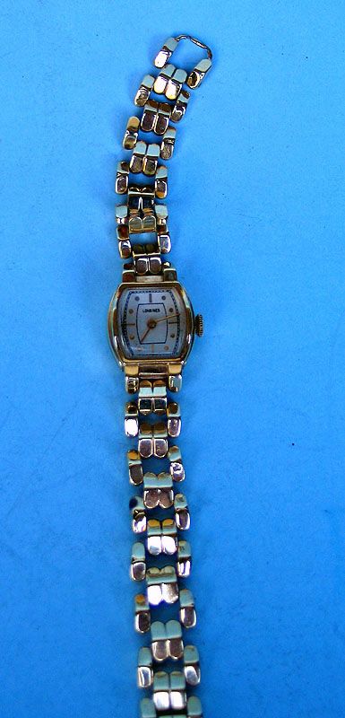 BEAUTIFUL 14K GOLD LONGINES LADIES LINK BRACELET WATCH  