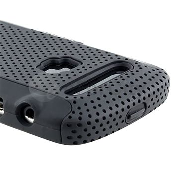 For BLACKBERRY BOLD DAKOTA 9900 9930 Black PERFORATED HYBRID HARD 