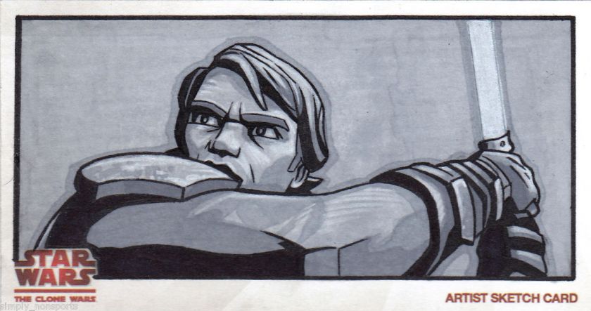 STAR CLONE WARS WIDEVISION SKETCH JOE CORRONEY/ ANAKIN  