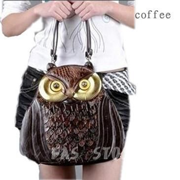 bolso de la forma de búho de las mujeres/café lindo de purse*Dark