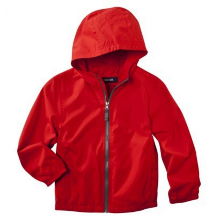   CHEROKEE Boys Red WINDBREAKER Jacket Coat Lined Hoodie Water Resistant