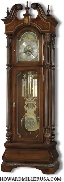 611066 Howard Miller 92 Traditional grandfather floor clock cherry 