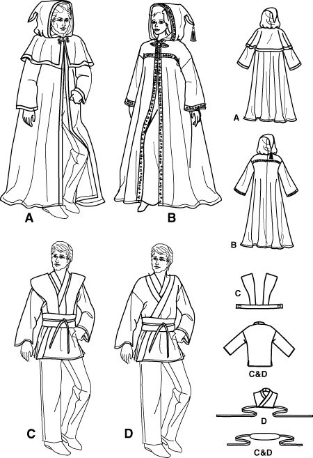 STAR WARS Jedi Costume SEWING PATTERN Robe/Cloak/Tunic  