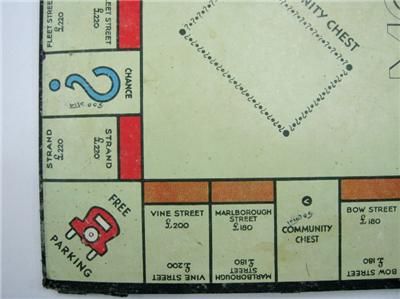 VINTAGE GAME BOARD MONOPOLY  