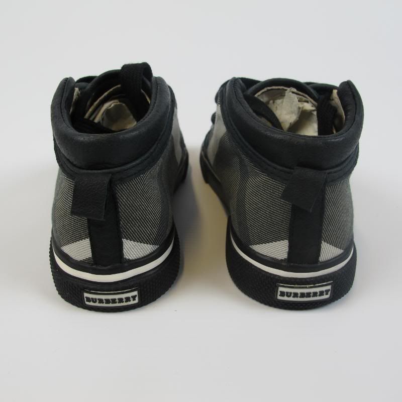   Black & Check Lace Up Canvas Shoes Trainers   UK 11.5 (Eur 29)  