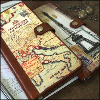 Leather Passport Pocket Case Travel Wallet ★VOYAGE  
