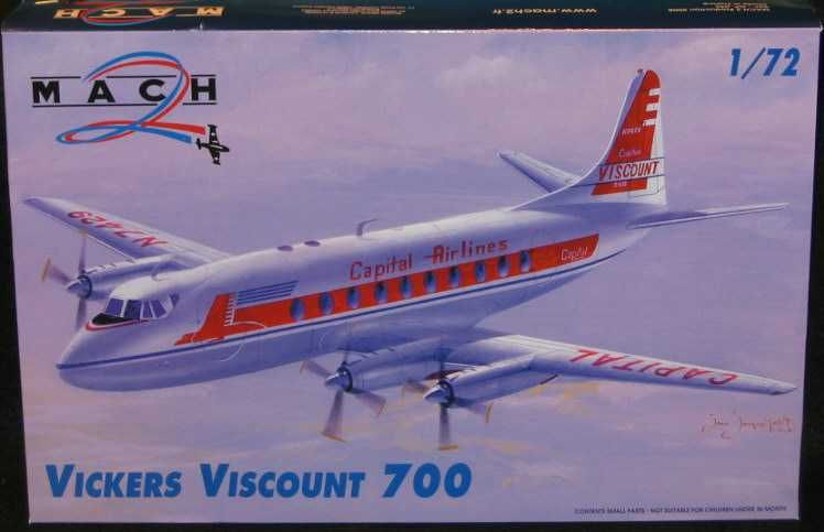 72 Mach 2 VICKERS VISCOUNT 700 Capital Airlines  