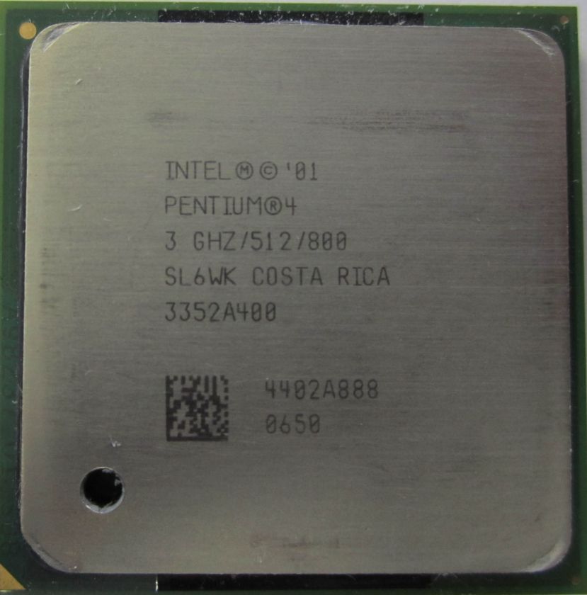 Intel Pentium 4 Socket 478 CPU 3.0Ghz/512/800 SL6WK  