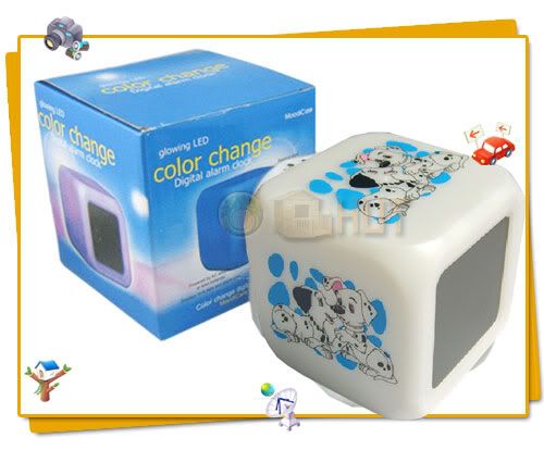 SPOT MOUSE 7 LED change Colour Digital alarm clock NEW  