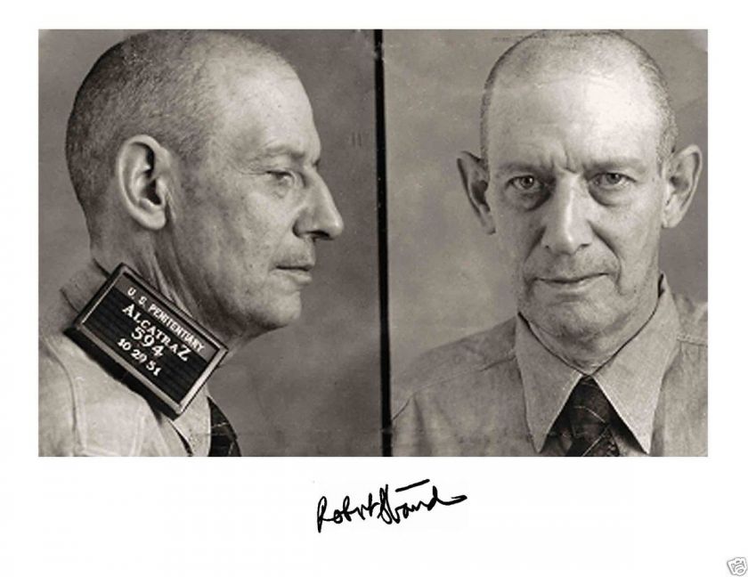 ROBERT STROUD BIRDMAN OF ALCATRAZ MUG SHOT SIGNATURE  