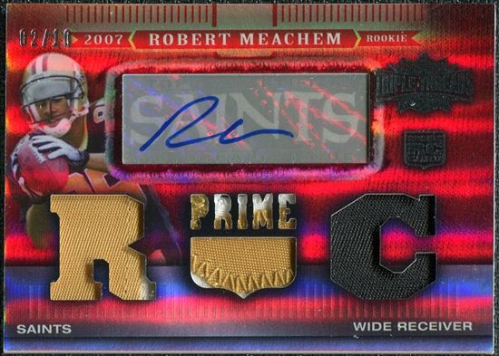   Triple Threads Red Patch Robert Meachem Jersey Auto RC /10  