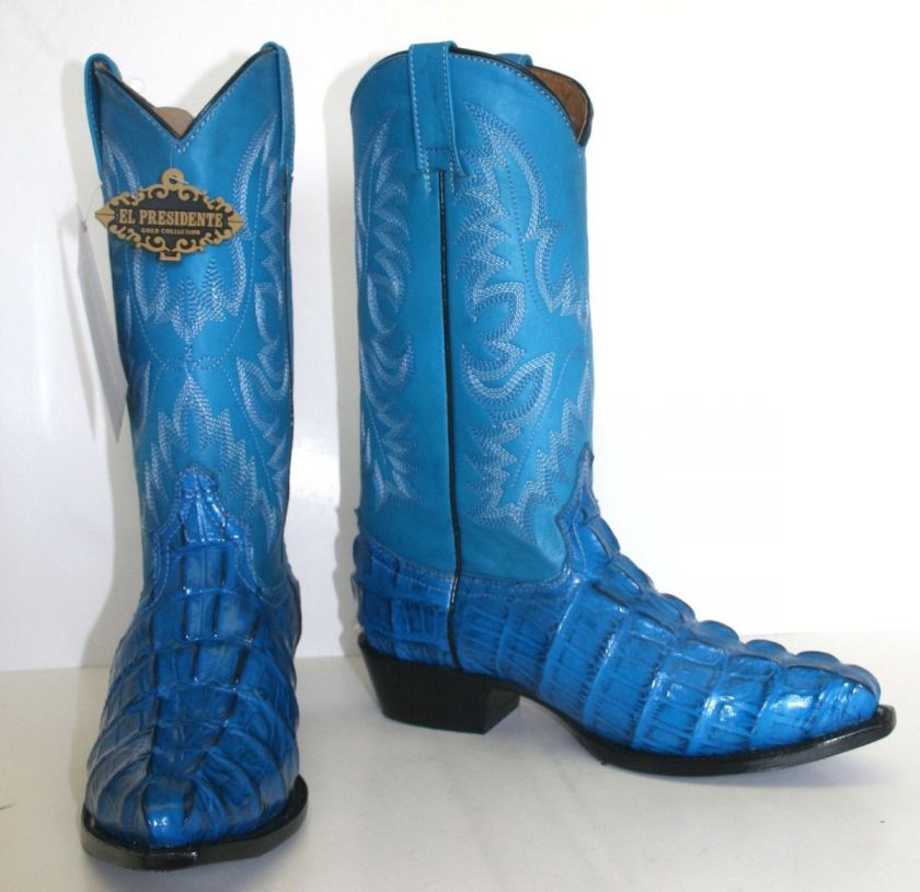 WOMENS CROCODILE ALLIGATOR TAIL DESIGN WESTERN COWBOY BOOTS SHOES 