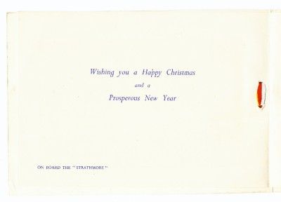 LINE NICE RMS STRATHMORE UNUSED CHRISTMAS CARD 30S  