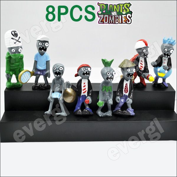 Plants Vs Zombies Funny Action Figure Toy 8PCS Set Rare 3  