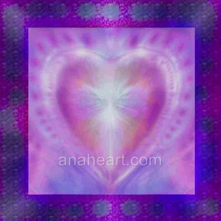 SACRED HEART of LOVE Spiritual Healing Angelic Painting Glenyss Bourne 