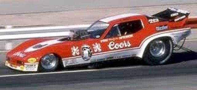   MCEWENS RED & WHITE COORS CORVETTE FUNNY CAR the Mongoose Slixx #7126