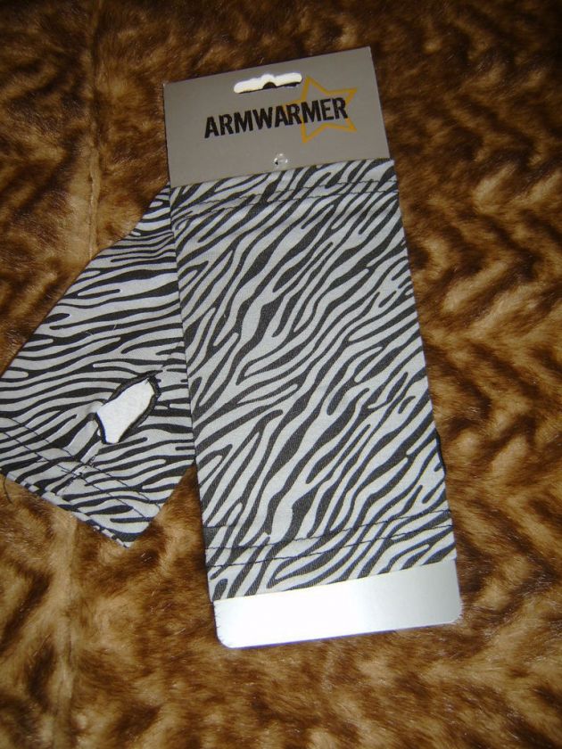   striped arm warmers fingerless gloves new Dancers animal prints  