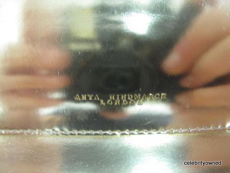 Anya Hindmarch Gold Metallic Wallet Clutch  