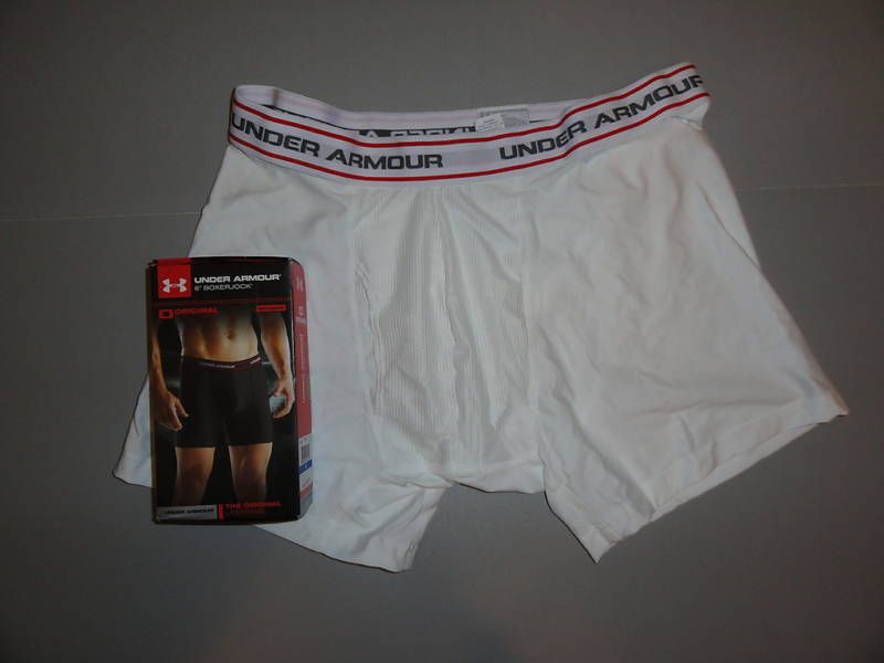 NEW Mens Under Armour O Series Boxerjock 6 White S  