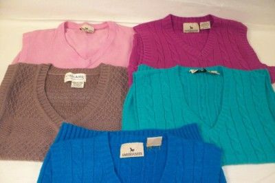 SAS Lot of 16 Large Vintage Sweaters Button Up, Turtle Neck & Slip 