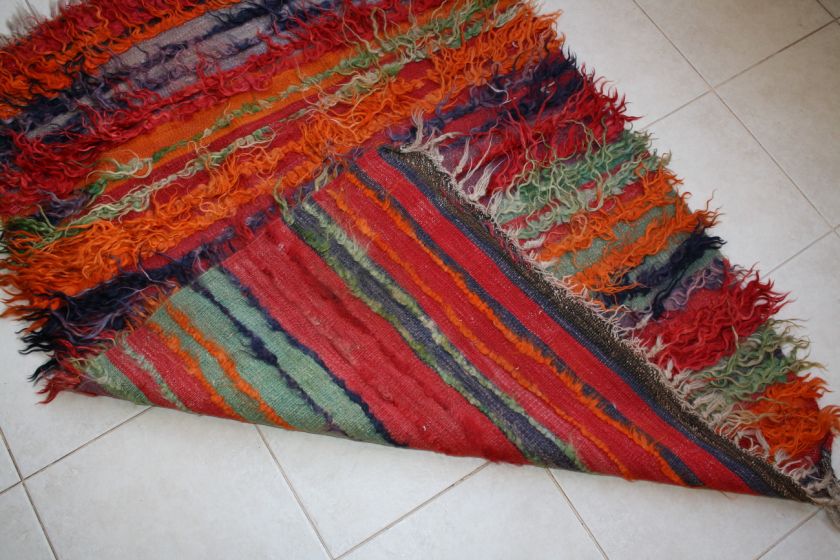 OLD ANATOLIAN TULU RUG KILIM SHEEP HAIR  