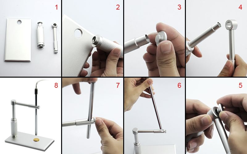 0MP USB Digital Microscope/Endoscope (200X, 6 LEDs)  