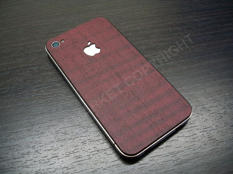   4S ROYAL SYCAMORE WOOD PROTECTOR SKIN DECAL FRONT AND BACK 4 PCS