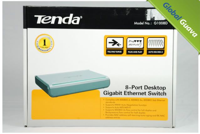 NEW TENDA G1008D 8 port Desktop Gigabit Ethernet Switch 10/100/1000 