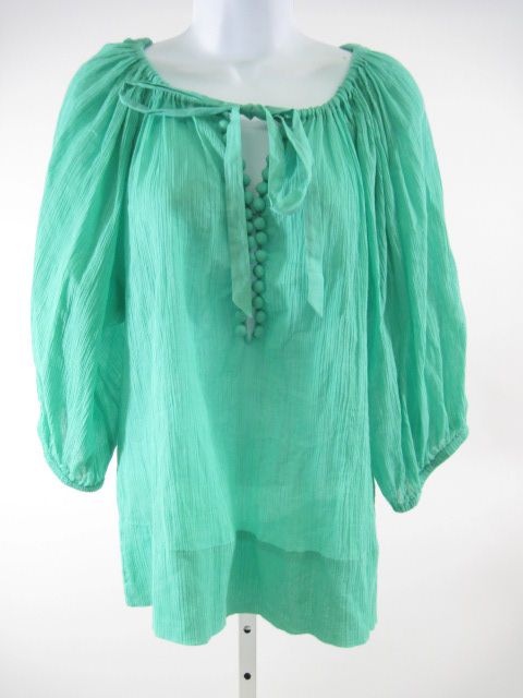 NWT MALENE BIRGER Mint Peasant Top Blouse Size 38 $298  