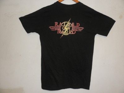 Vintage 80s Journey Raised On Radio Rock Band T Shirt  