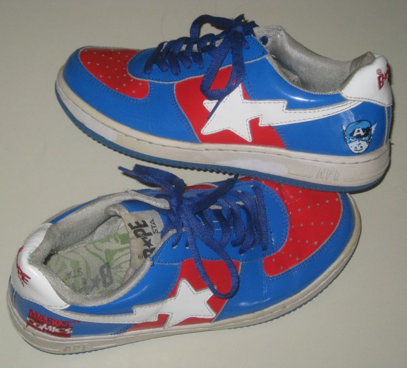 2005 BapeSta Marvel Comic Captain AMERICA SHOES 9 BAPE  