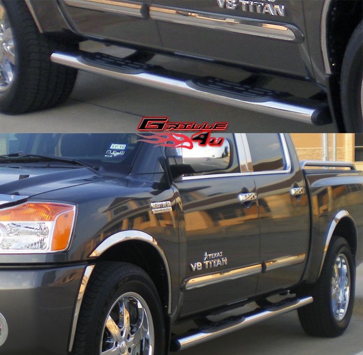 04 11 2011 Nissan Titan Crew Cab 4S/S Nerf Bars  