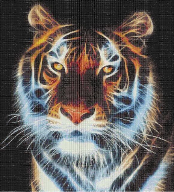 TIGER~DELICA BEAD PEYOTE OR LOOM PATTERN  