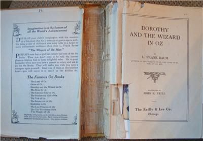 DOROTHY & THE WIZARD OF OZ l.frank baum copyright 1908 john r. neill 