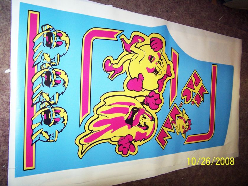 Ms Pacman Ms Pac Man Arcade Sideart Side Art Kit  