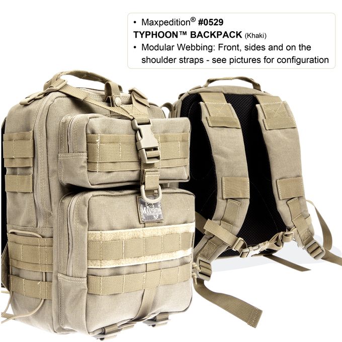 MAXPEDITION TACTICAL TYPHOON BACKPACK KHAKI 0529K NEW  