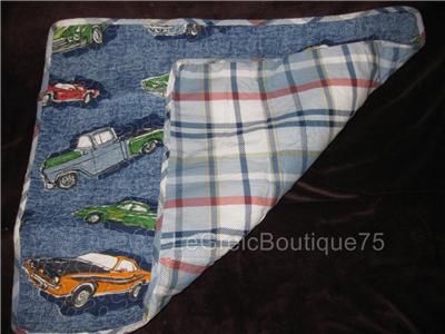 TEEN BOYS 6PC TWIN QUILT BEDDING SET VINTAGE CAR BOY ZONE Authentic 