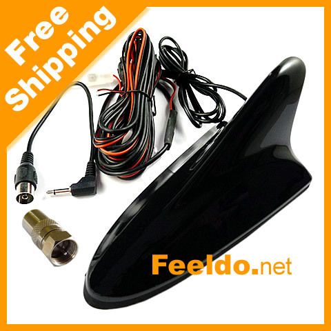 Black shark Car TV Digital DVB T TV Antenna F Connector  