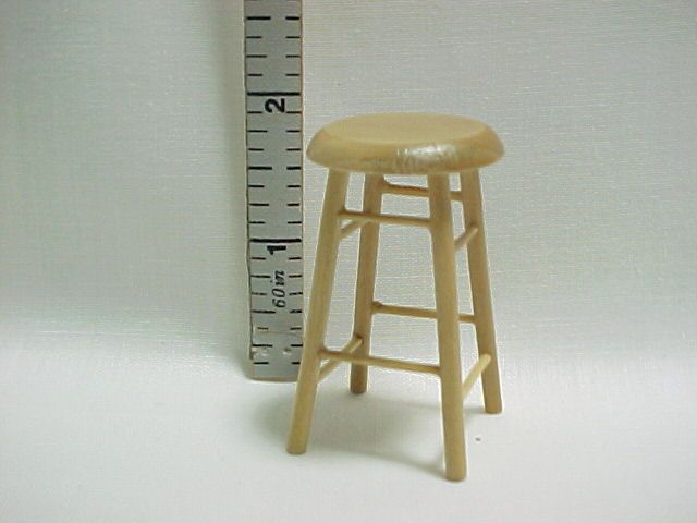 Bar Stool oak #CL10590  Dollhouse Miniature  