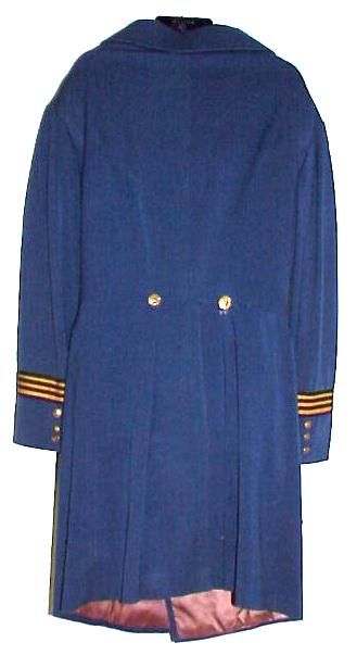 KEYSTONE KOPS STYLE BLUE POLICE WOOL OVERCOAT  