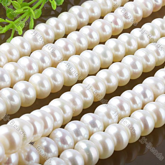 Fresh Water Cultured Cream White Bread Pearl Bead 8 9mm  