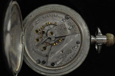 VINTAGE 18 SIZE ELGIN OPEN FACE POCKET WATCH GRADE 218 FOR REPAIRS 