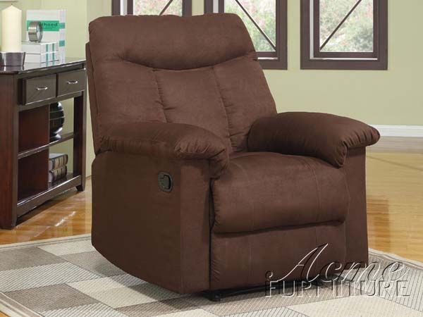 Chocolate Microfiber Recliner Arm Chair  