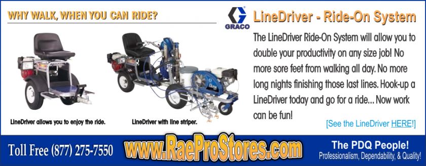 Graco LineDriver can be added to any LineLazer Striper