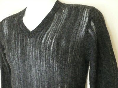 Armani Exchange men black sweater burnout v neck A/X jumper sport 